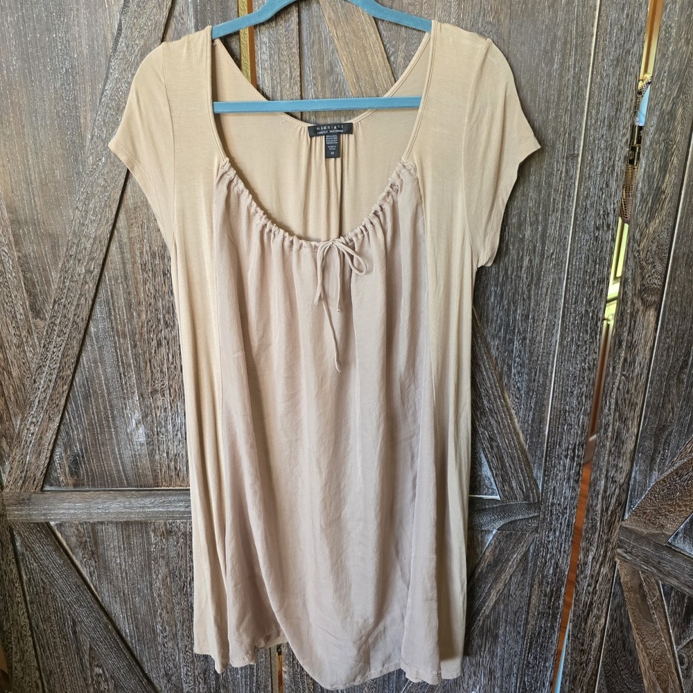 Midnight By Carole‎ Hochman Nightgown Women's Size Medium Beige Stretch Lounge